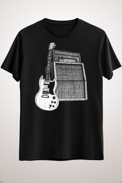 GreenMint جيتار كهربائي أسود للجنسين جيتار ومضخم صوت