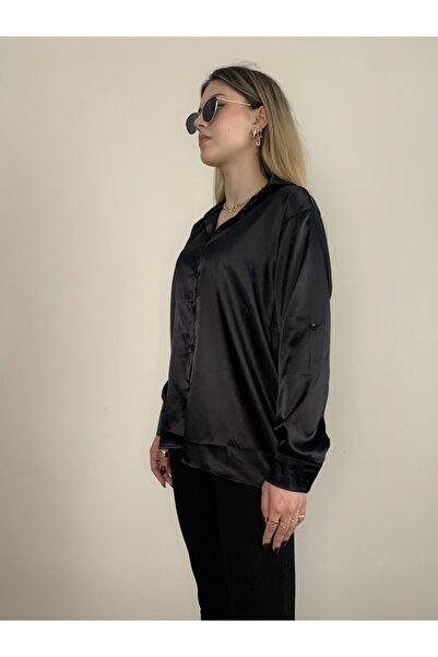 ZF BUTİK Cămașă de damă din satin strălucitor