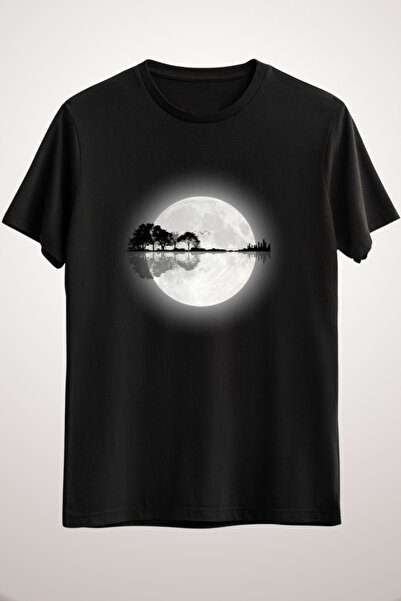 GreenMint Unisex Black Moonlight Nature Guitar Guitar