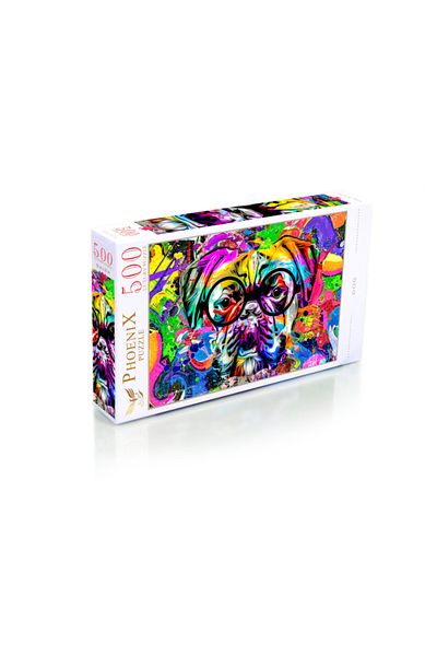 Phoenix 500 Piece Puzzle Jigsaw Puzzle Magnificent Colors Dog Dog