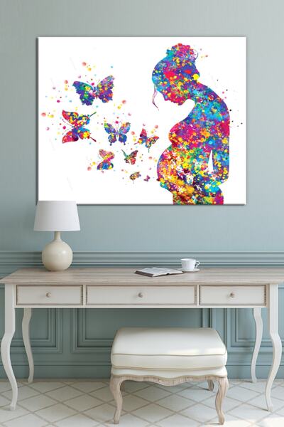 Morfil Sanat Atölyesi Ειδική ζωγραφική σε καμβά με εφέ ακουαρέλας για έγκυες ...