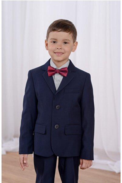 Masal Dünyası Bursa Erkek Bebek  Çocuk Saten Lastikli Papyon Bordo