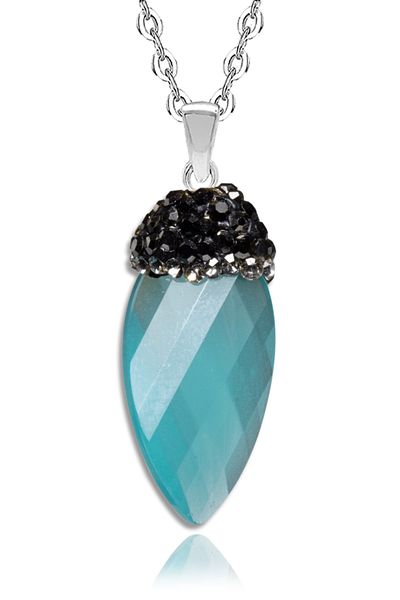Tesbih Atölyesi Turquoise Crystal Quartz Stone Necklace