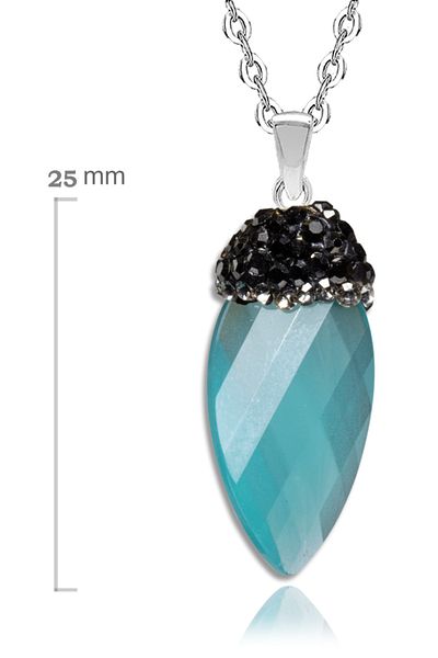 Tesbih Atölyesi Turquoise Crystal Quartz Stone Necklace