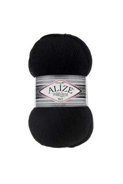 Alize Superlana Βελονάκι Μαύρο Νο:60