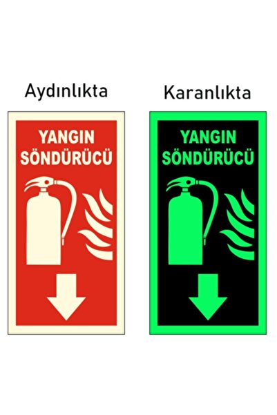 ERGÜNDOĞDU Fotolümen Fosforlu Yangın Söndürücü Levhası