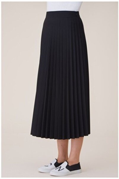 Genel Markalar Kadın Siyah Pileli Etek