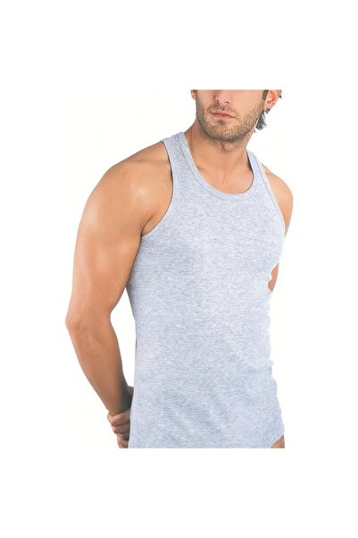TEKKAPLAN Pack of 6 Single Tiger Men's Ribbed Tank Top 1040