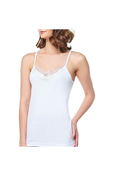 Seher Yıldız 6-пакет I Жіночий бавовняний майка з бретелями та мереживом