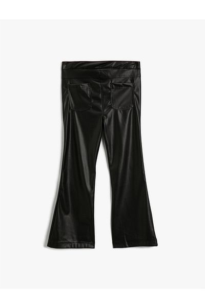 Koton Pantaloni evazați din piele artificială