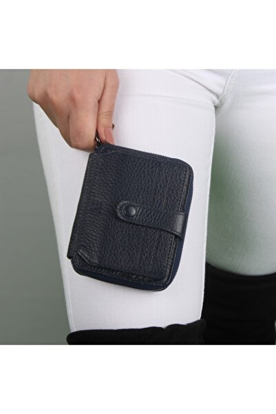 My Valice Unisex Hakiki Deri Cüzdan Ve Kartlık 1816 Lacivert