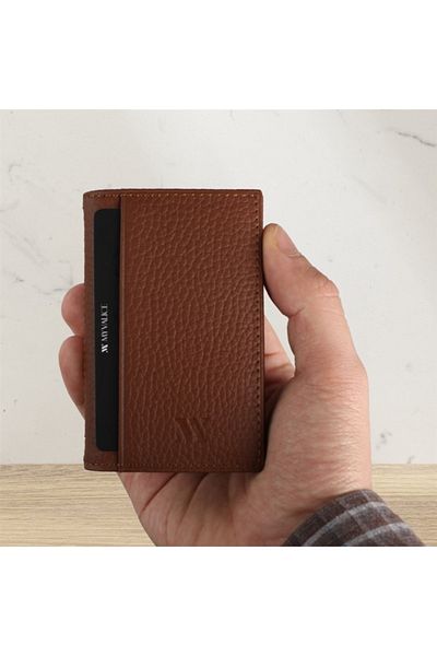 My Valice Unisex Genuine Leather Wallet And Card Holder 1818 Tan