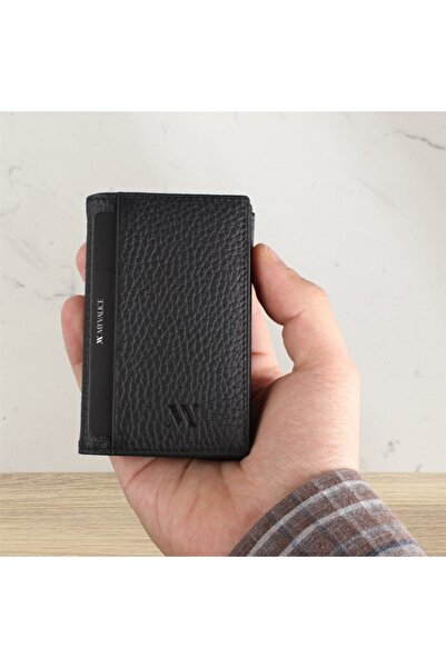 My Valice Unisex Genuine Leather Wallet And Card Holder 1818 Black