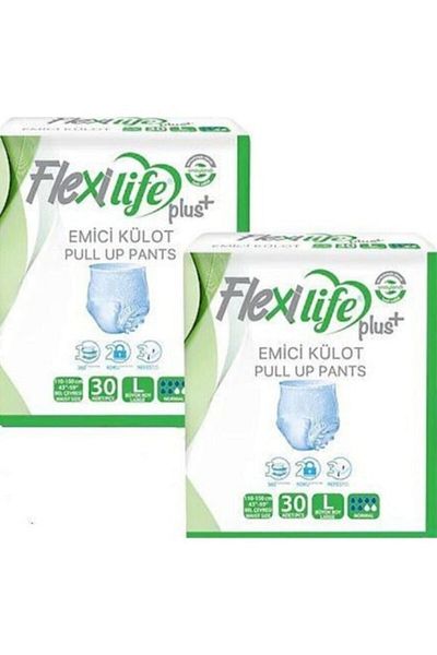Flexi Life Plus Absorbent Panties Patient Diapers Large Size Large 2 Pack 60 Pieces