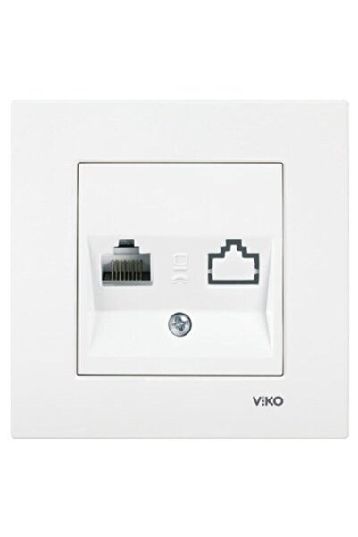 VİKO Karre Tekli Nümeris Cat3 - Beyaz