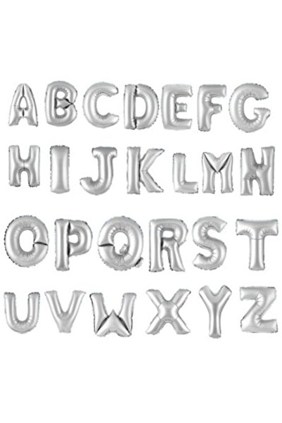 Aker Hediyelik Balon din folie de argint cu litera O 100 cm 40 inchi Material...