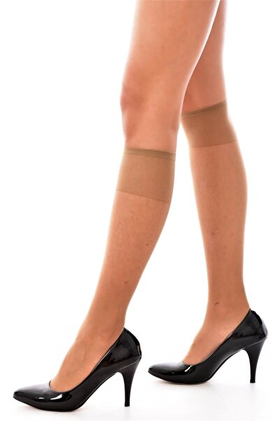 Penti Чорапи до коляното, цвят на кожата, 12 броя, размер 15 дени, лъскави, 57