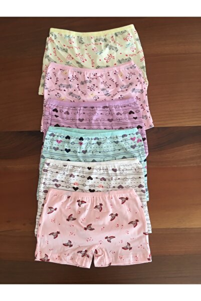 LEYNA BUTİK Devojčice, višebojne Sa deznom bokserice pakovanje od 12