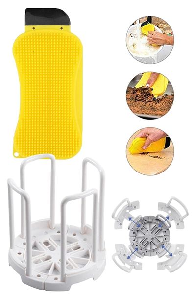 Buffer Multifunctional Practical Dishwashing Brush Plate Cup Bowl Stand Kitchen Organizer