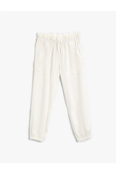 Koton Wide Leg Jogger Trousers with Waist Lace