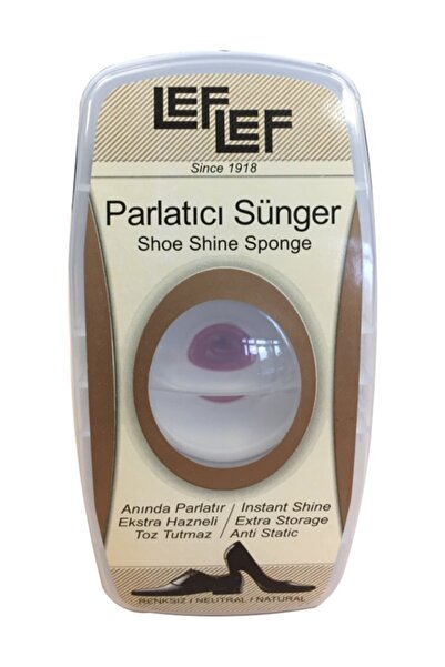 Ankanorm Nuri Leflef Ayakkabı Ve Deri Parlatıcı Sünger Depolu Deri Bakım Süngeri Renksiz Natürel (10 ML)