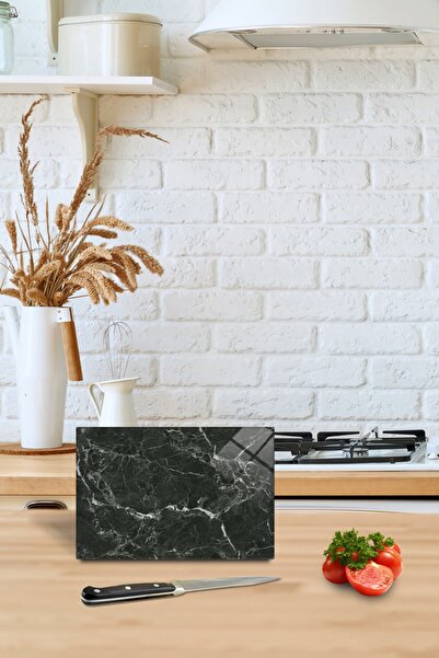 Cam Kesme Tablası Koyu Gri Mermer 20cm X 30cm