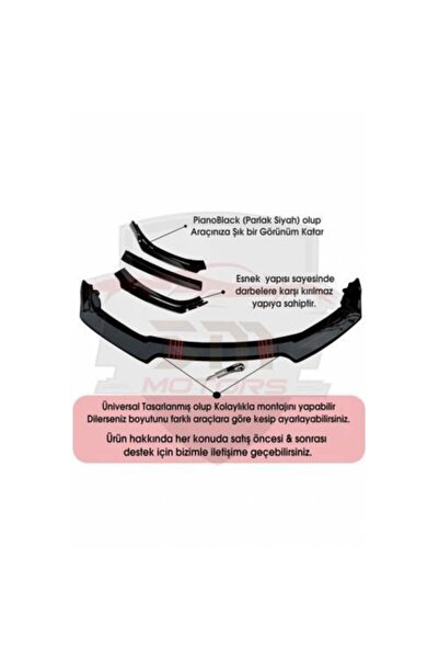Sare Tuning Renault Clio 2 1998-2005 4 Parça Kırmızı Ön Ek Piano Black Lip
