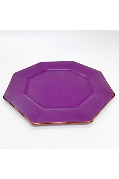 Glore Sekizgen Mor Rose Gold 6 Lı Servis Tabağı 26 Cm 28068