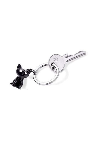 Scrikss سلسلة مفاتيح تحت عنوان القطة السوداء Kr1622bk Kr1622bk