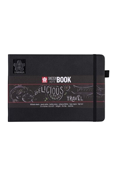 Sakura Sketch-note Book Siyah Kağıt 21x15cm 140gr 80 Yaprak