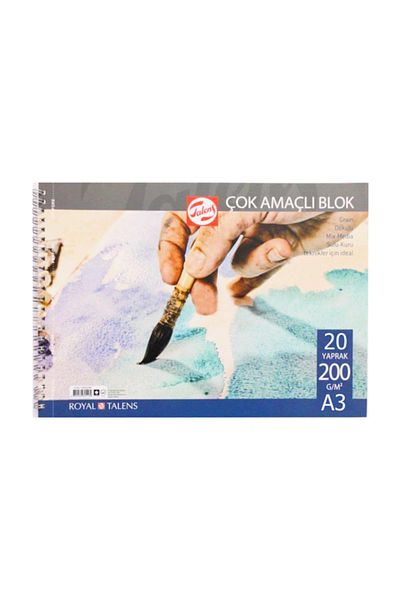 Talens Spiral Multi-Purpose Block A3 200Gr 20 Sheets