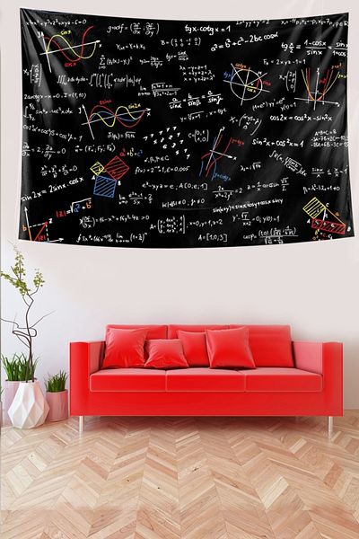 on the clouds Formule matematice Funcții Rezistent la pete Textura de catifea Pânză Husă de perete Tapestry