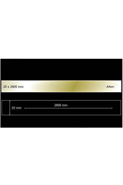 EYM Dekoratif Aynalı Pleksi Şerit Süs Altın 20 Mm X 2800 Mm Mobilya Dolap Süsü