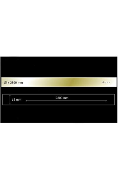 EYM Dekoratif Aynalı Pleksi Şerit Süs Altın 15 Mm X 2800 Mm Mobilya Dolap Süsü