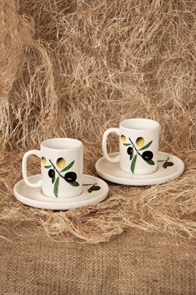 Bursa Porselen Dekor طقم فناجين قهوة زيتين لشخصين