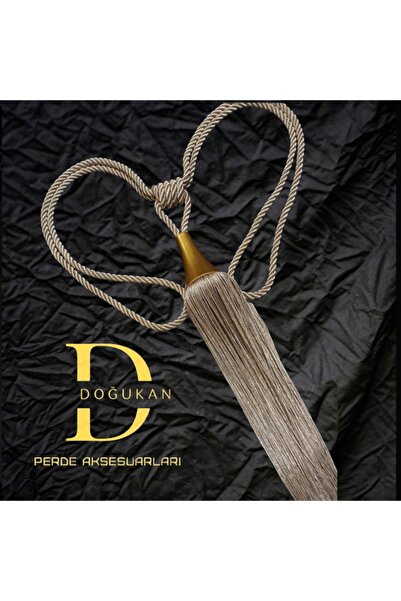 Doğukan perde aksesuarları Üçgen Braçol Sarı Vizon Özel Tasarım (1 ADET)