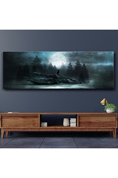 Sebenta Dolunay Geyik Kanvas Tablo