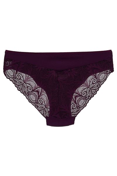 HNX Γυναικείο εσώρουχο Purple Micro Fabric Lace Back Slip