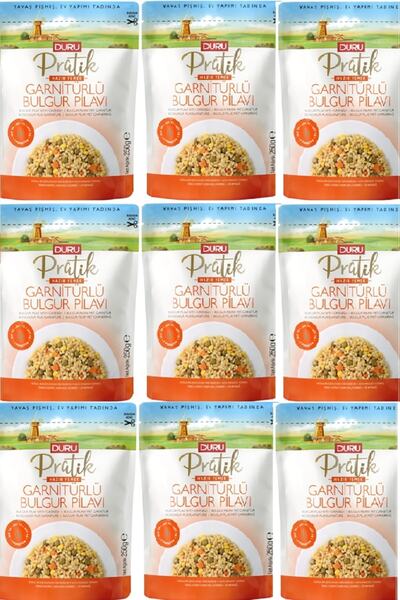 Duru Pratik Garnitürlü Bulgur Pilavı 250 Gr X 9 Adet 3 Dakika Hazır Yemek