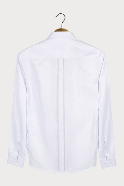 Terapi Men Men's Italian Collar Extra Slim White Back Stripe Premium Classic Shirt