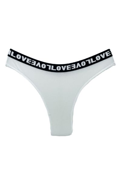HNX Chiloți alb din bumbac Love Elastic Brazilia
