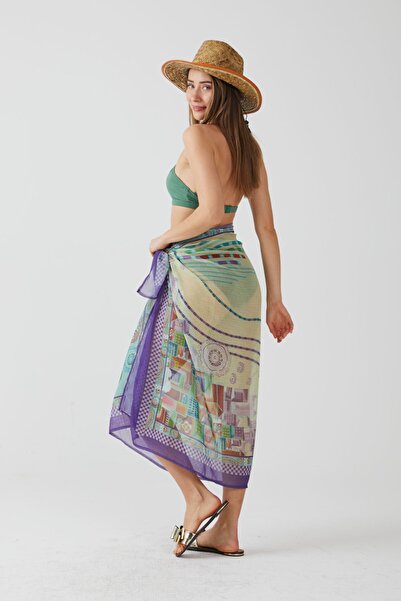 AYSHOME Φόρεμα παραλίας Ays Home Mint Color Long Pareo