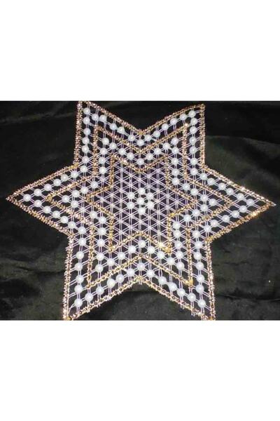 ART HEDİYE 12 частин канвасу з бісером, зірка, серветка, мереживо Tsrm24-12