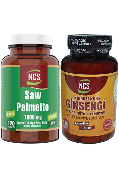 NCS Saw Palmetto 120 Tablet Kırmızı Kore Ginseng 120 Tablet