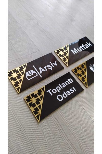 Door Διακοσμητική πινακίδα καθρέφτη πόρτας Plexiglass -4^Kitchen - Αρχείο - WC - Αίθουσα συνεδριάσεων