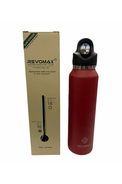 Revomax Red 16 oz 473 ml Stainless Steel Thermos