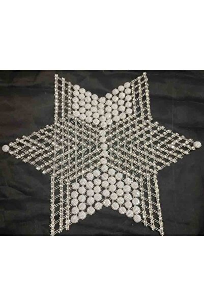 ART HEDİYE 3 частини канва з бісером, зірка, серветка, мереживо Tsrm39-3