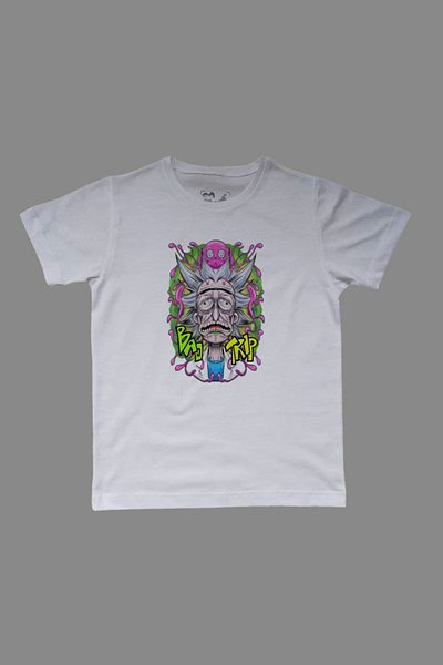 Raf Coll Tricou pentru copii Ricky & Morty cu imprimeu digital frontal
