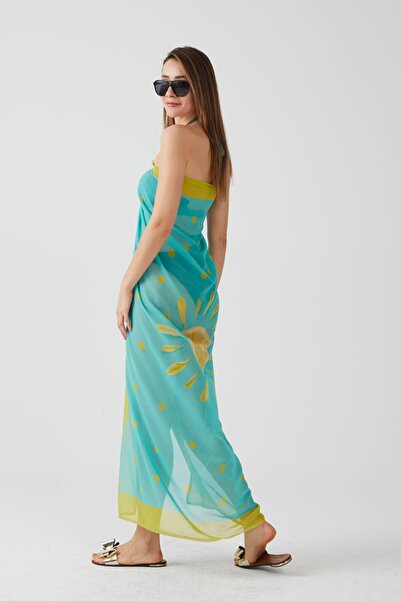 AYSHOME Φόρεμα παραλίας Pareo με μοτίβο λεμονιού Ays Home