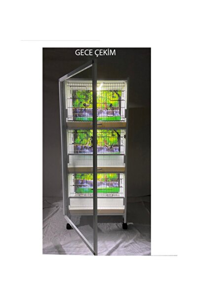 İstanbul Kafes -pdm03 Pvc Dolap, Kanarya Üretim Kafesi, Kanarya Kafesi - Kuş Dolabı (MONTAJLI KURULU GÖNDERİM)